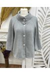 CHAQUETA ABOTONADA CON PONCHO AH271064