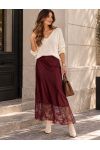 GONNA MAXI IN RASO DI PIZZO AH271072