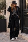 SZEROKIE AKSAMITNE SPODNIE, 2 KIESZENIE AH271075