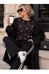 BLUZA PE2379 Z KWIATAMI