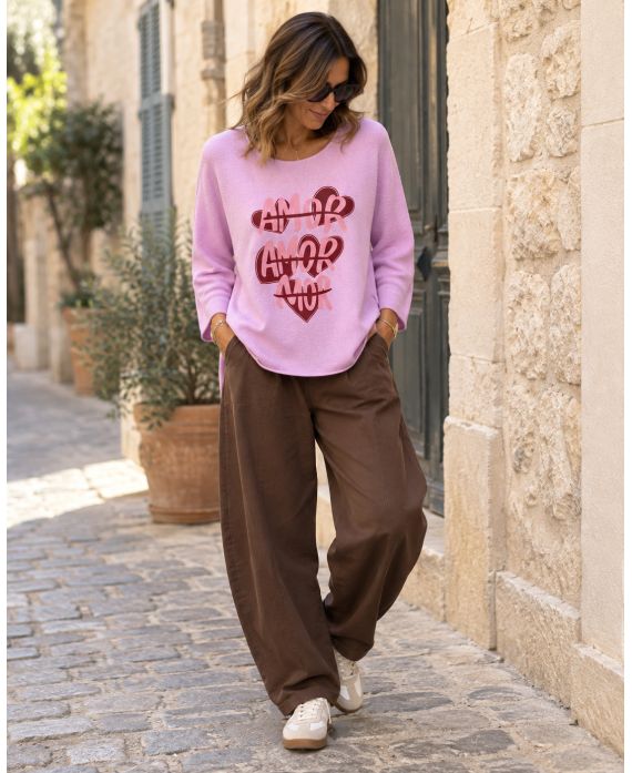 PULL SANS COUTURES AMOR AMOR AMOR PE2240
