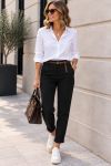 PACK 4 PANTALONS + CEINTURE S-M-L-XL AH271078