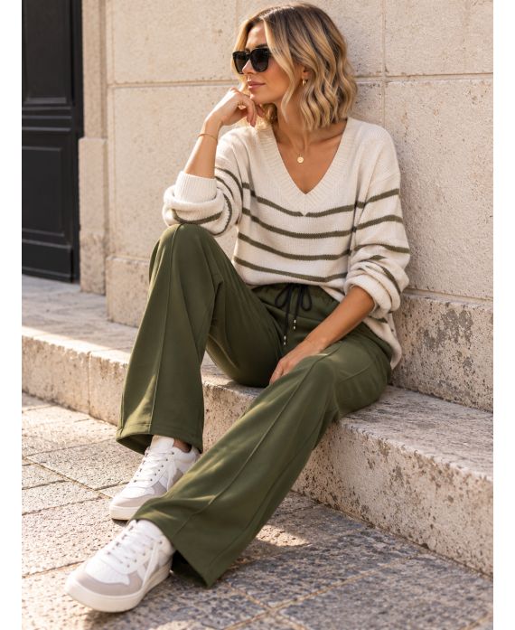 PANTALONE 2 TASCHE CON PINCES A COSTINE AH255077 KAKI