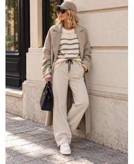PANTALON 2 POCHES AVEC PLIS NERVURéS AH255077 BEIGE