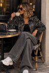 GIACCA DI VELLUTO CON PAILLETTES CON CERNIERA AH271074