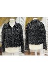 VESTE VELOURS SEQUINS ZIPEE AH271074