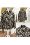 CHAQUETA LEOPARDO CON CREMALLERA DE 2 BOLSILLOS AH271086