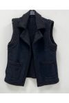 AH271089 LINED SLEEVELESS JACKET