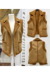 AH271089 LINED SLEEVELESS JACKET