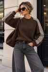 PULLOVER LAINAGE MOHAIR RAYURES AH271090