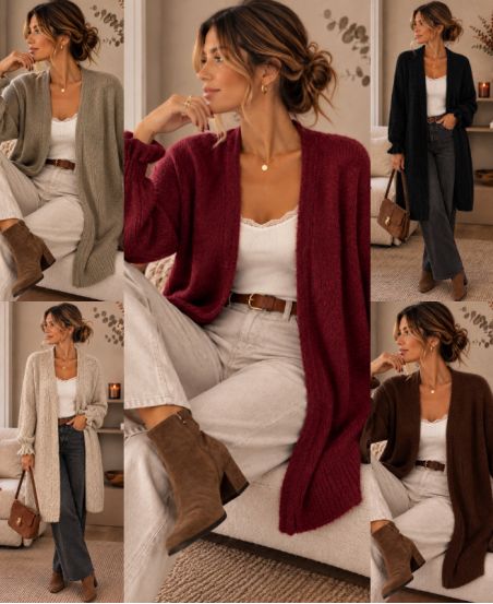 CARDIGAN DI LANA DI MEDIA LUNGHEZZA AH271009