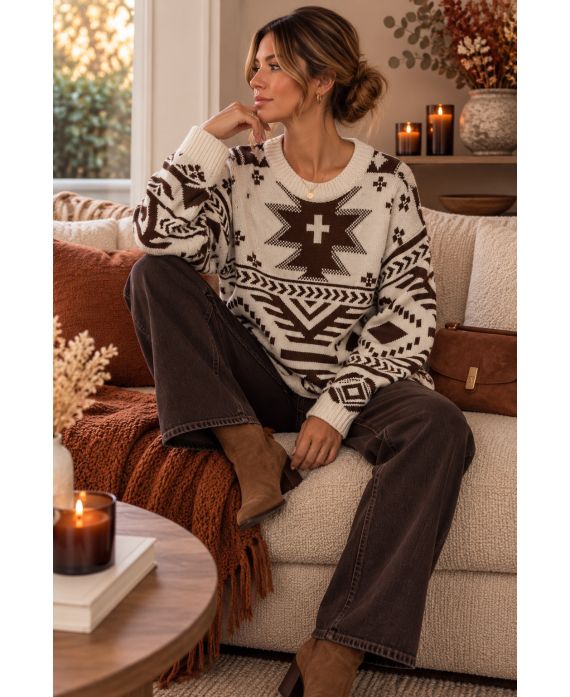 GEMUSTERTER PULLOVER AH271092