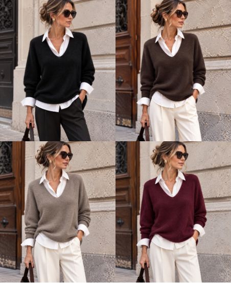 SOFT V-NECK SWEATER AH271095