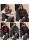 GIACCA LEOPARDO CON ZIP E MANICHE A PALLONCINI AH271096