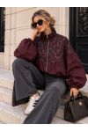 VESTE ZIPPEE LEOPARD MANCHES BALLON AH271096