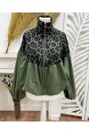 LEOPARD ZIP-UP JACKET WITH BALLOON SLEEVES AH271096