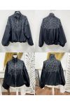 LEOPARD ZIP-UP JACKET WITH BALLOON SLEEVES AH271096