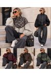 LEOPARD ZIP-UP JACKET WITH BALLOON SLEEVES AH271096