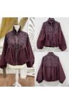 CHAQUETA DE LEOPARDO CON CREMALLERA Y MANGAS DE GLOBO AH271096