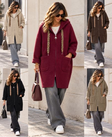 MANTEAU ZIP OVERSIZE A CAPUCHE AH271099