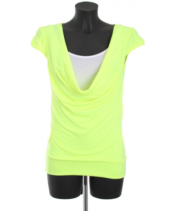 T-SHIRT FLUO EFFET 2 EN 1 A8357