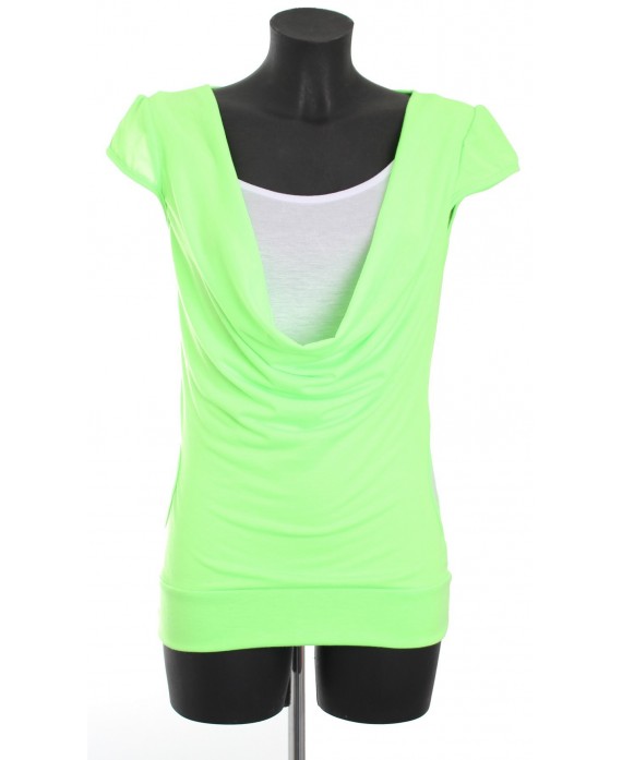 T-SHIRT FLUO EFFET 2 EN 1 A8357