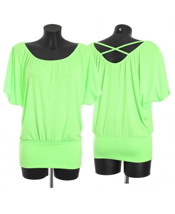 T-SHIRT FLUO BRETELLES CROISEES A8363