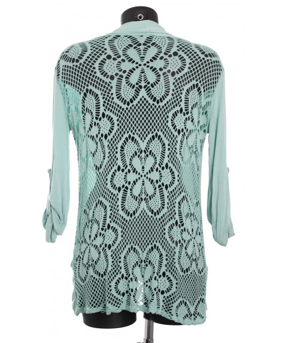 GILET DOS CROCHET A8384