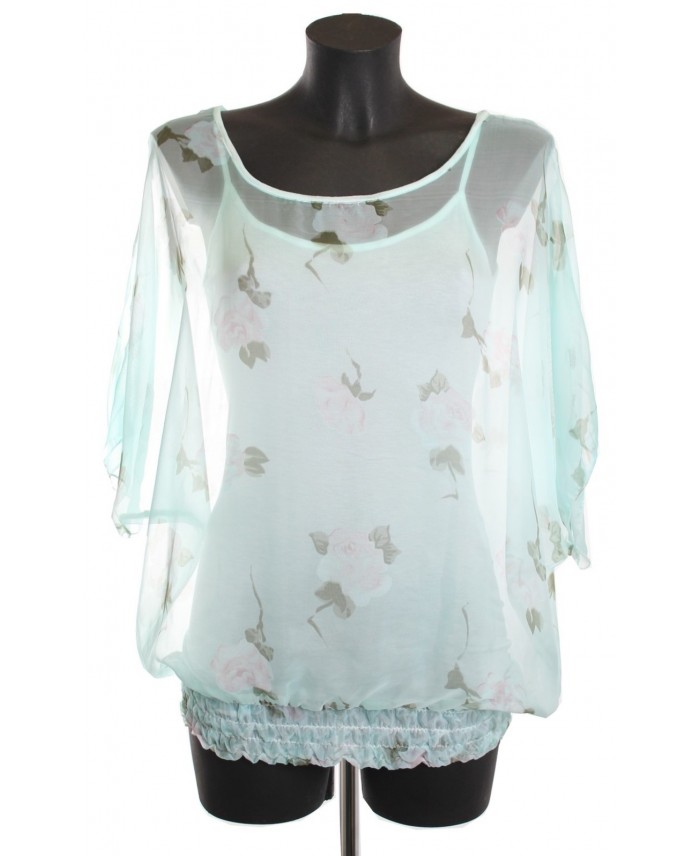 Tunique En Soie Viscose Gris JUXT-A-POSE HIGH USE - Taille 38 (M) Neuf Avec Étiquette Luxe