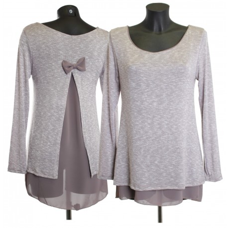 PULL TUNIQUE DOS VOILE AH1422