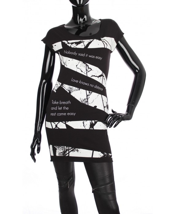TUNIC/SWEAT BLACK & WHITE 1868