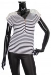 T-SHIRT MARINIERE DENTELLE 1875