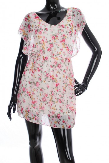 ROBE VOILAGE FLEURS 1923