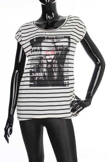 T-SHIRT IMPRIME RAYE 1929