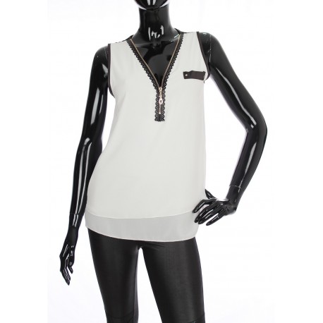 TOP ZIP ET DENTELLE 1963