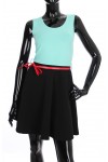ROBE BI-COLORE + CEINTURE 1976