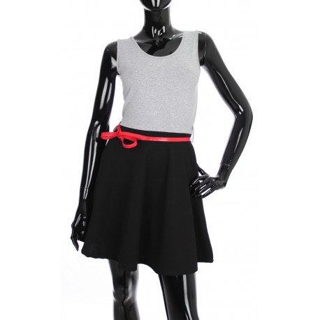ROBE BI-COLORE + CEINTURE 1976