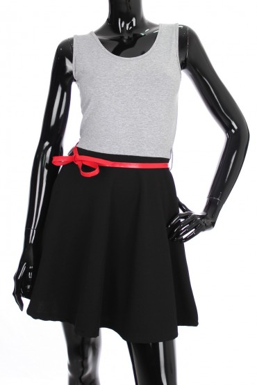 ROBE BI-COLORE + CEINTURE 1976