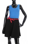 ROBE BI-COLORE + CEINTURE 1976