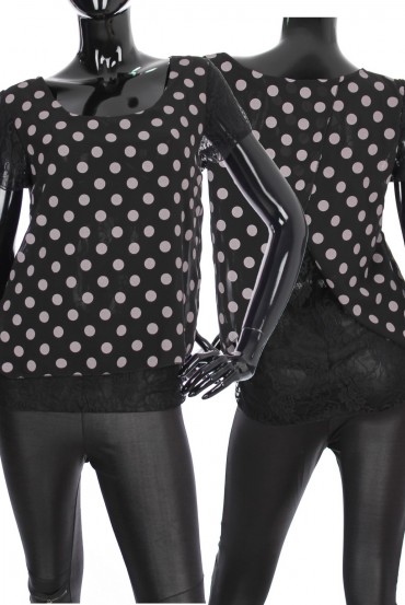 TOP POIS ET DENTELLE 1990