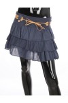 JUPE COURTE A VOLANTS + CEINTURE 1992