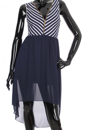 ROBE BI-MATIERE ZIPPEE 1974