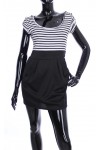ROBE MARINIERE EPAULES BOUTONS 1967