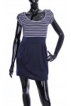 ROBE MARINIERE EPAULES BOUTONS 1967