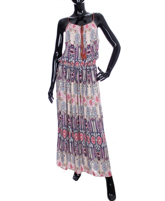ROBE LONGUE IMPRIMEE 1980