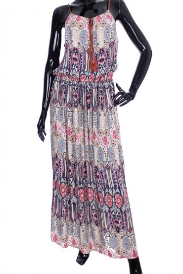 ROBE LONGUE IMPRIMEE 1980