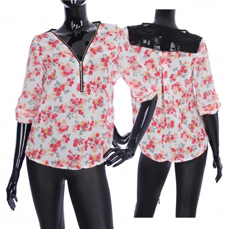 CHEMISIER ZIPPE FLEURS 2024