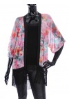 KIMONO A FRANGES MOTIF FLORAL 2038
