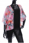 KIMONO A FRANGES MOTIF FLORAL 2038