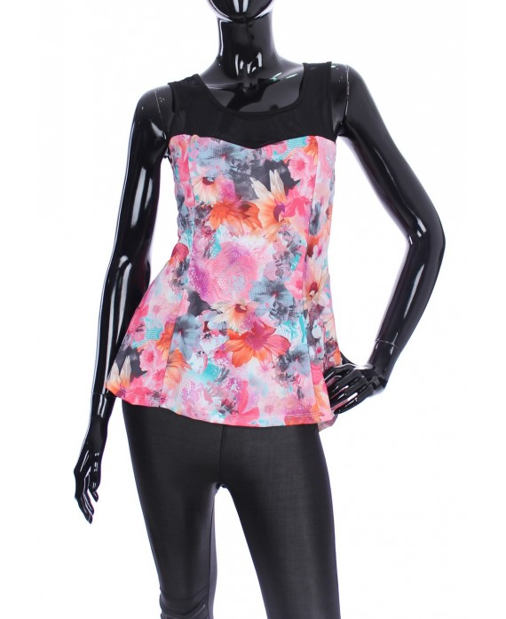 TOP PEPLUM FLORAL 2040